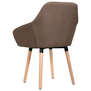 Jídelní židle 2 ks hnědé textil - obrázek 4