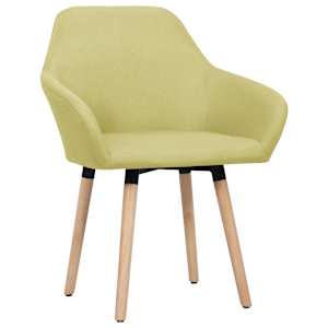 Jídelní židle 2 ks zelené textil - obrázek 2