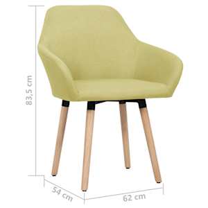 Jídelní židle 2 ks zelené textil - obrázek 6
