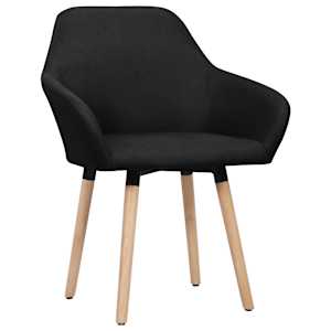 Jídelní židle 2 ks černé textil - obrázek 2