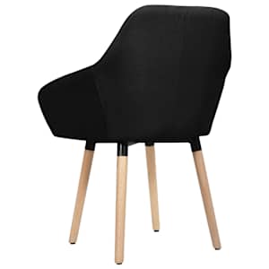 Jídelní židle 2 ks černé textil - obrázek 3