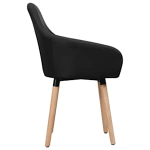 Jídelní židle 2 ks černé textil - obrázek 4