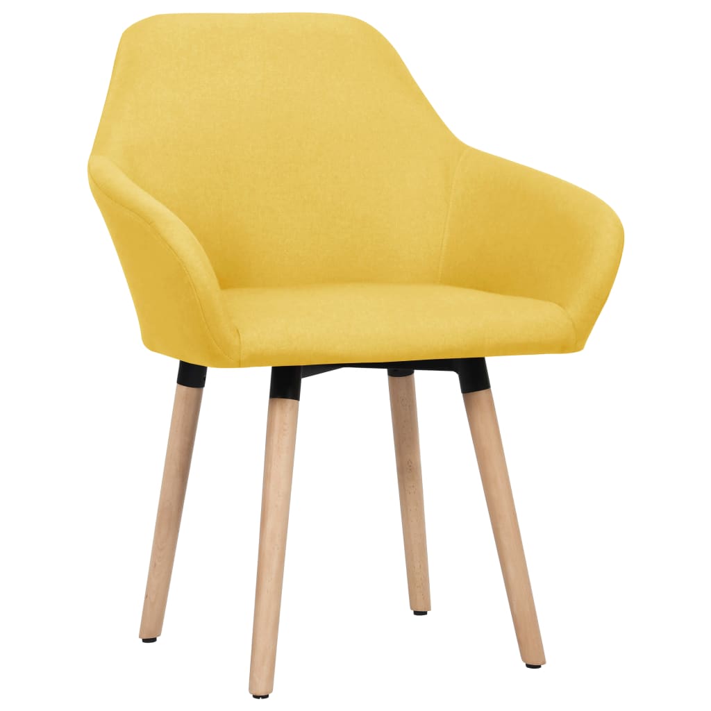 

vidaXL Eetkamerstoelen 2 st stof geel