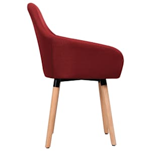 Jídelní židle 2 ks vínové textil - obrázek 3