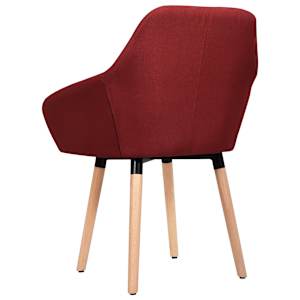 Jídelní židle 2 ks vínové textil - obrázek 4