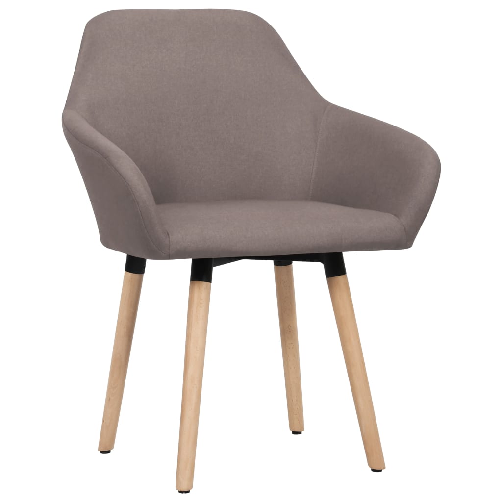 

vidaXL Eetkamerstoelen 2 st stof taupe