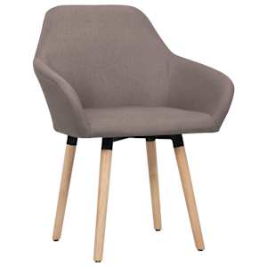 Jídelní židle 2 ks taupe textil - obrázek 2