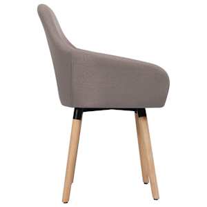 Jídelní židle 2 ks taupe textil - obrázek 3