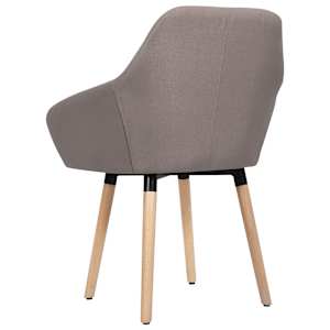 Jídelní židle 2 ks taupe textil - obrázek 4
