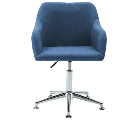 vidaXL Поворотний обідній стілець Синій Тканина