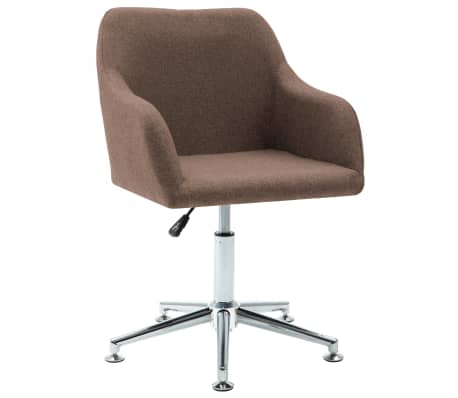 vidaXL Chaises pivotantes &agrave; manger lot de 2 marron tissu