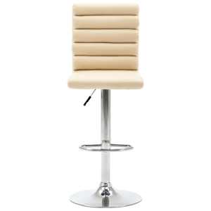 vidaXL Baro kėdė, kreminės spalvos, dirbtinė oda