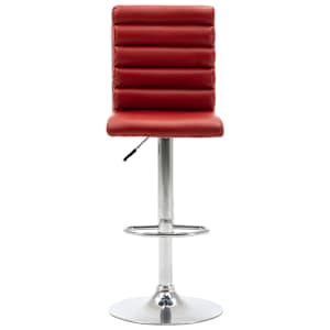 vidaXL Baro kėdė, raudonojo vyno spalvos, dirbtinė oda