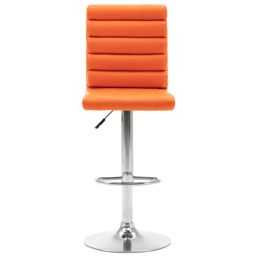vidaXL Krzesło barowe, pomarańczowe, sztuczna skóra