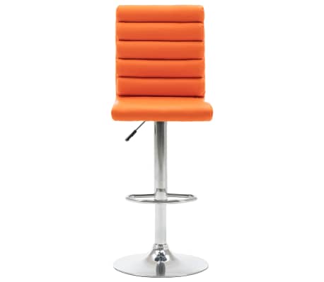 vidaXL Krzesło barowe, pomarańczowe, sztuczna skóra