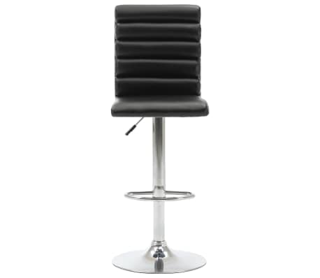 vidaXL Baro kėdės, 2 vnt., juodos spalvos, dirbtinė oda
