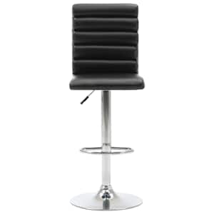 vidaXL Baro kėdės, 2 vnt., juodos spalvos, dirbtinė oda