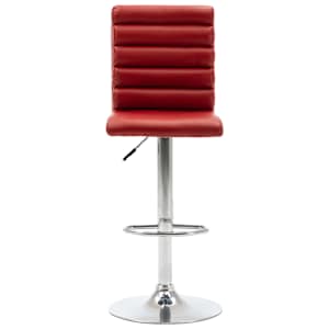vidaXL Baro kėdės, 2 vnt., raudonojo vyno spalvos, dirbtinė oda