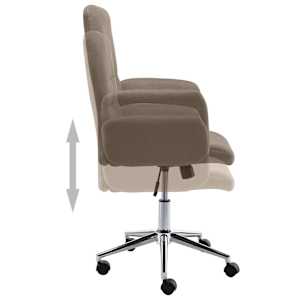 Kancelářská židle taupe textil - obrázek 5