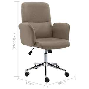 Kancelářská židle taupe textil - obrázek 7