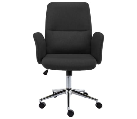 vidaXL Biuro kėdė, juodos spalvos, audinys