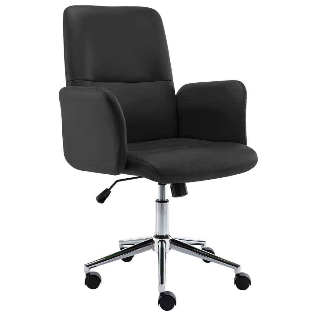Biuro kėdė, juodos spalvos, dirbtinė oda