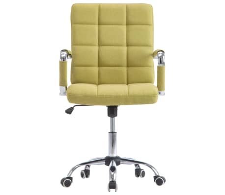 vidaXL Chaise de bureau Vert Tissu