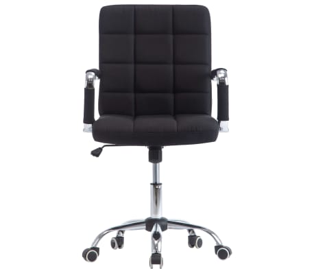 vidaXL Chaise de bureau Noir Tissu