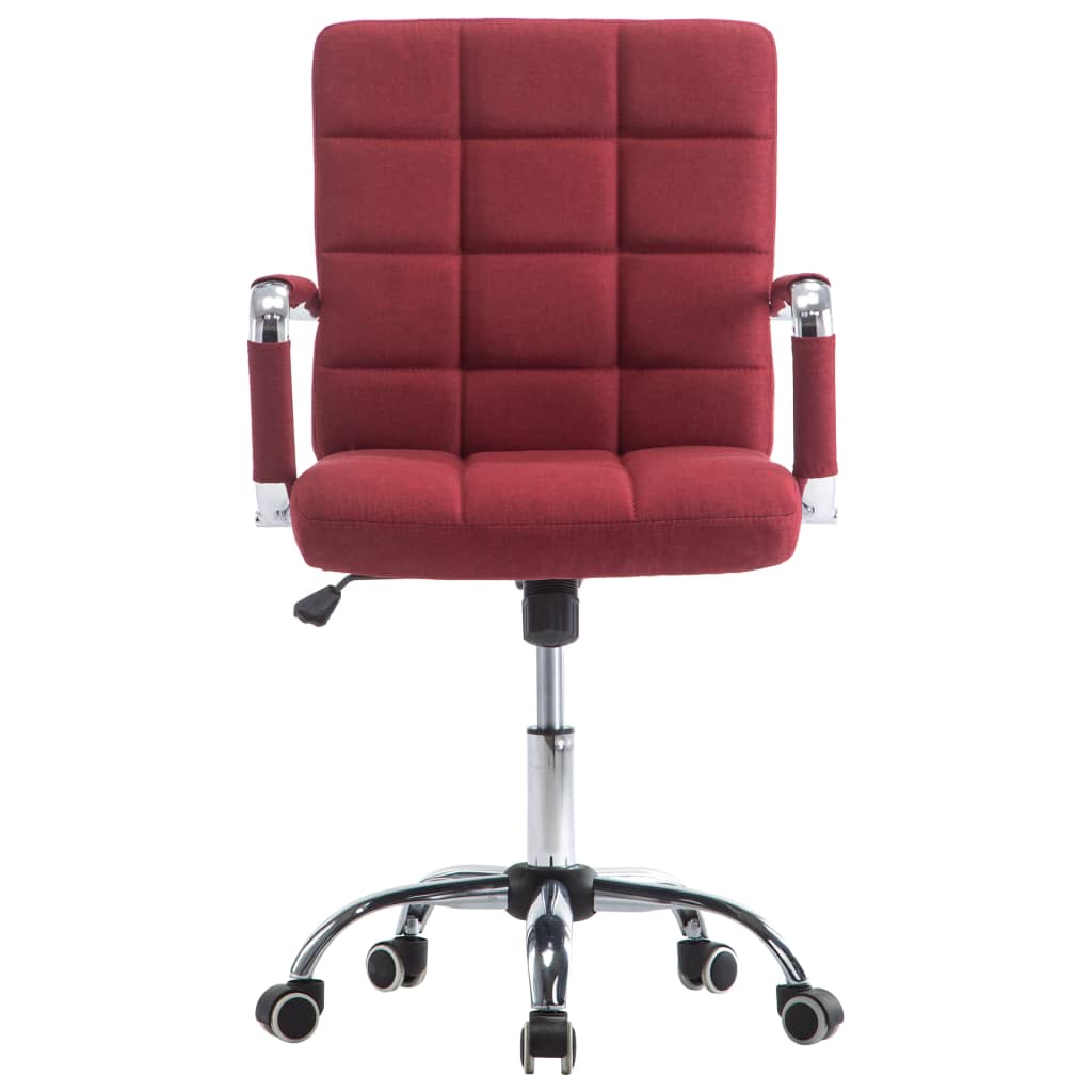 vidaXL Chaise de bureau Rouge bordeaux Tissu