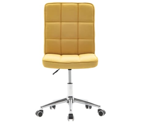 vidaXL Valgomojo kėdė, geltonos spalvos, audinys