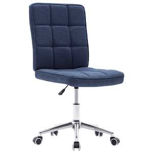 Jídelní židle 2 ks modré textil - obrázek 3