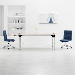 Jídelní židle 2 ks modré textil