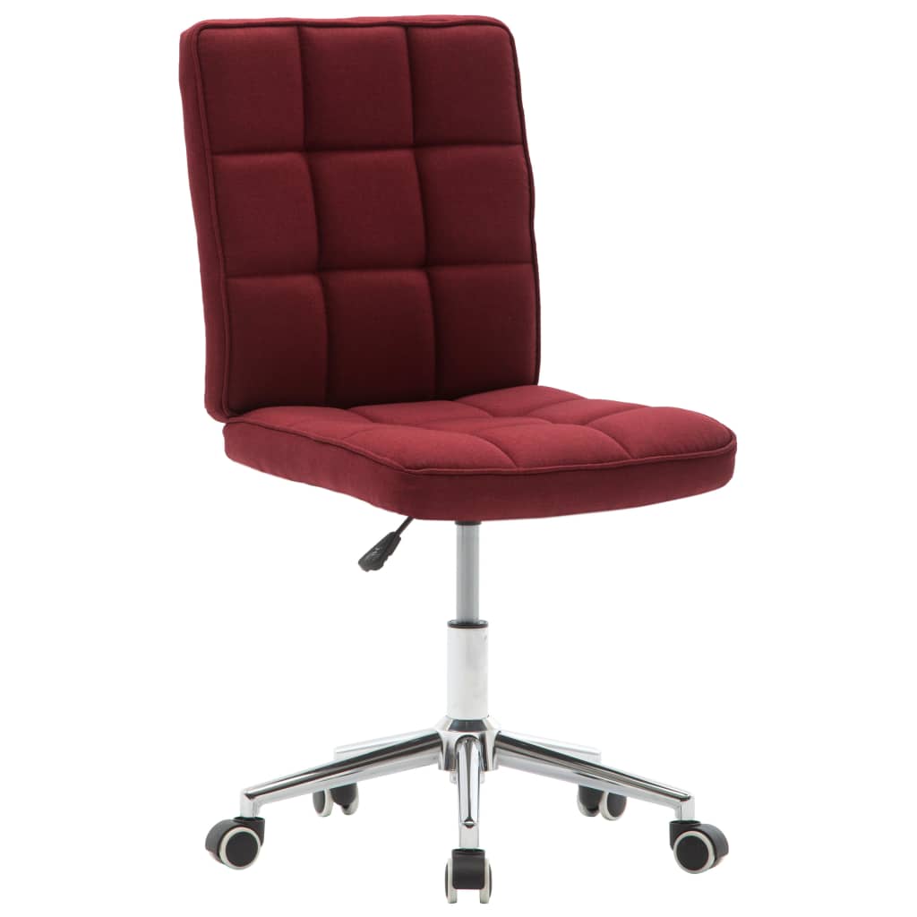 vidaXL Eetkamerstoelen 2 st stof wijnrood