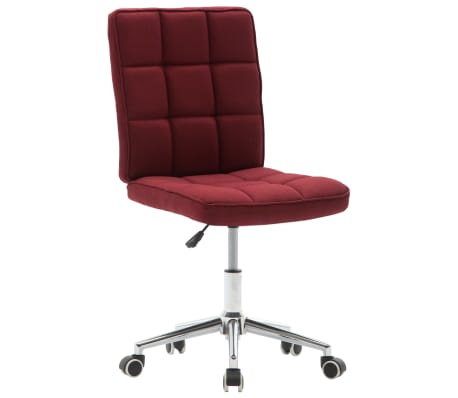 vidaXL Eetkamerstoelen 2 st stof wijnrood