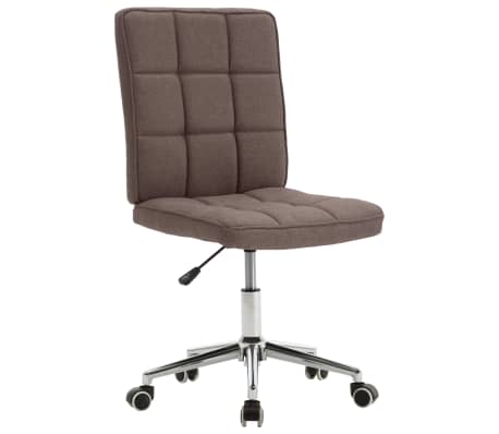 vidaXL Eetkamerstoelen draaibaar 2 st stof taupe