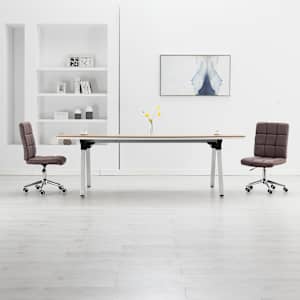 Jídelní židle 2 ks taupe textil