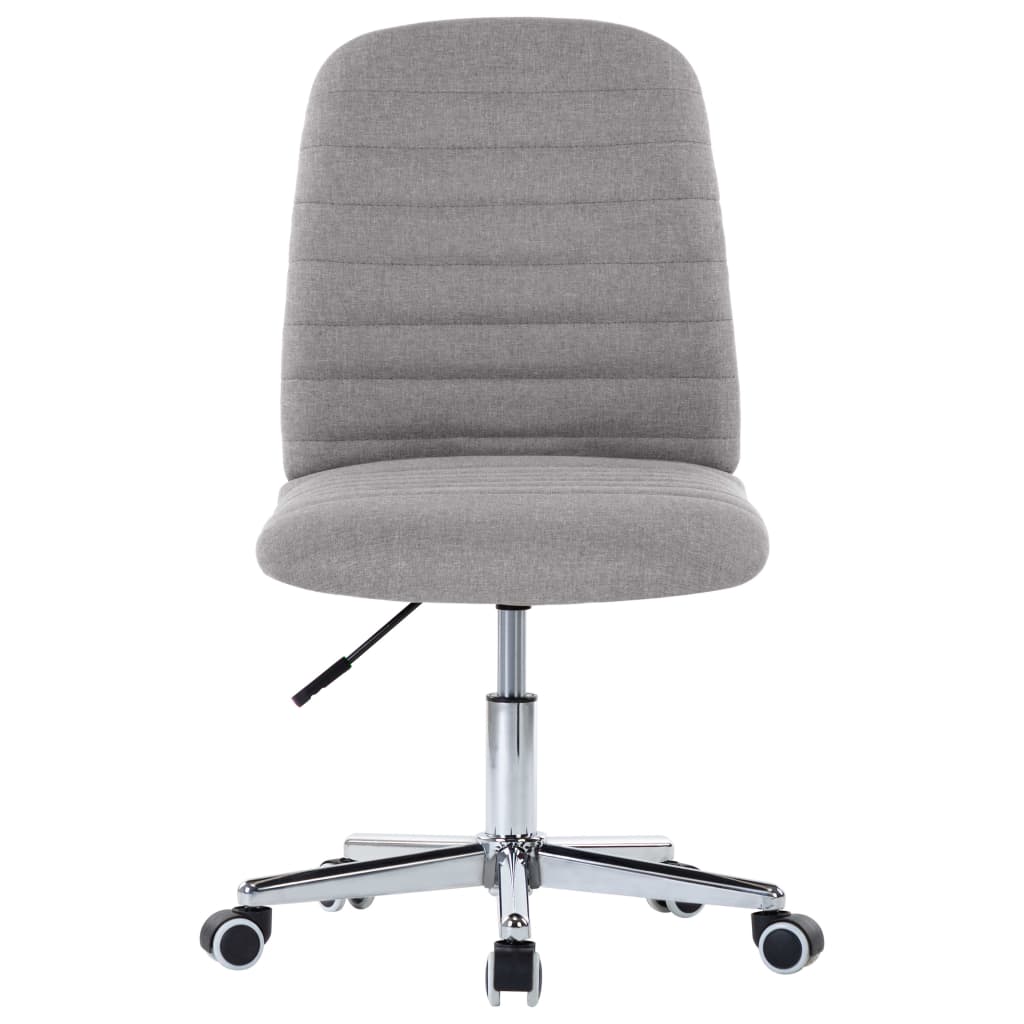 vidaXL biroja krēsls, gaiši pelēks audums