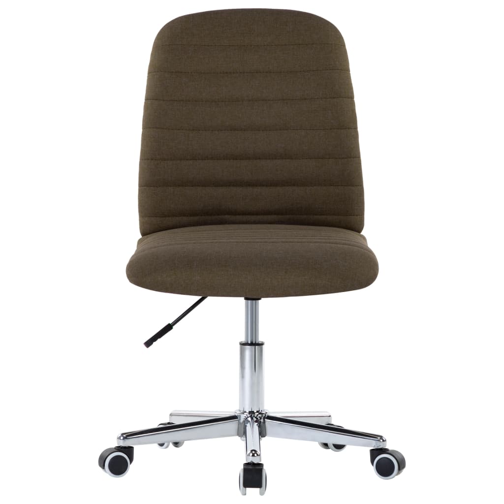 vidaXL Chaise pivotante de bureau Marron Tissu