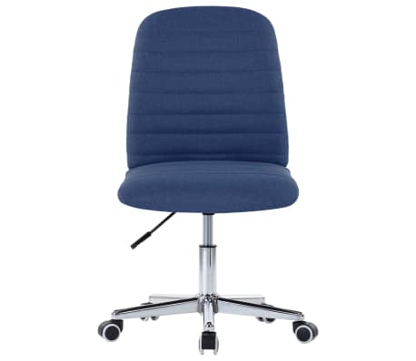 vidaXL Otočná kancelářská židle modrá textil