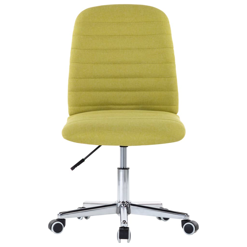 vidaXL Chaise pivotante de bureau Vert Tissu