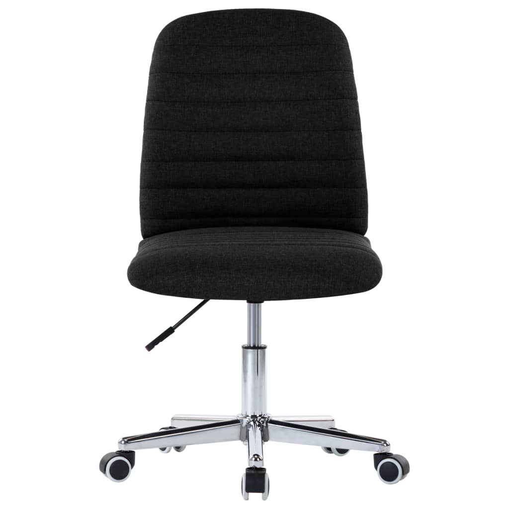 vidaXL Chaise pivotante de bureau Noir Tissu