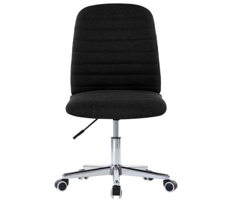 vidaXL Chaise pivotante de bureau Noir Tissu