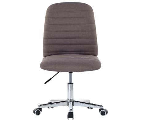 vidaXL Chaise pivotante de bureau Taupe Tissu