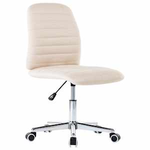 vidaXL Valgomojo kėdės, 2vnt., kreminės spalvos, audinys