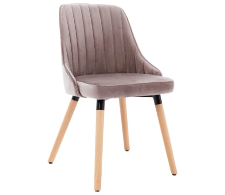 vidaXL Valgomojo kėdės, 2vnt., rožinės spalvos, aksomas