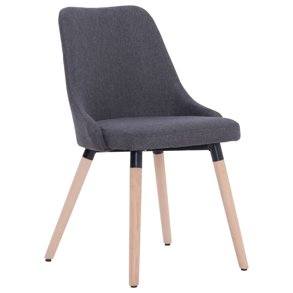 

vidaXL Eetkamerstoelen 2 st stof donkergrijs