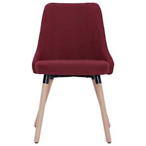 Jídelní židle 2 ks vínové textil - obrázek 4