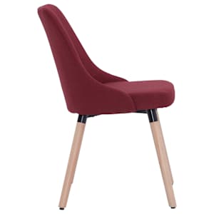 Jídelní židle 2 ks vínové textil - obrázek 5