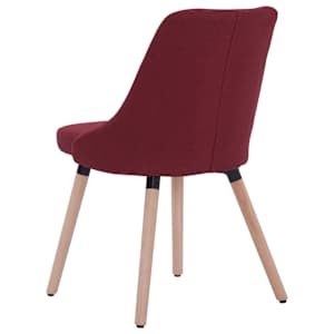 Jídelní židle 2 ks vínové textil - obrázek 6