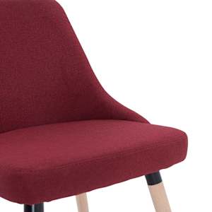 Jídelní židle 2 ks vínové textil - obrázek 7